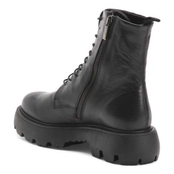 ANTICA CUOIERIA Made In Italy Leather Laced Up Booties - Picture 2 of 3